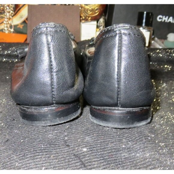 BOGO Joan & David Circa Comfort 365 Black Leather Tassel Embellished Ballet Flat - Picture 3 of 6